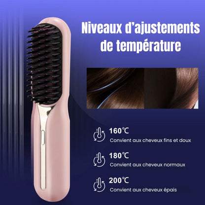 Brosse Lissante 2-en-1 Sans Fil